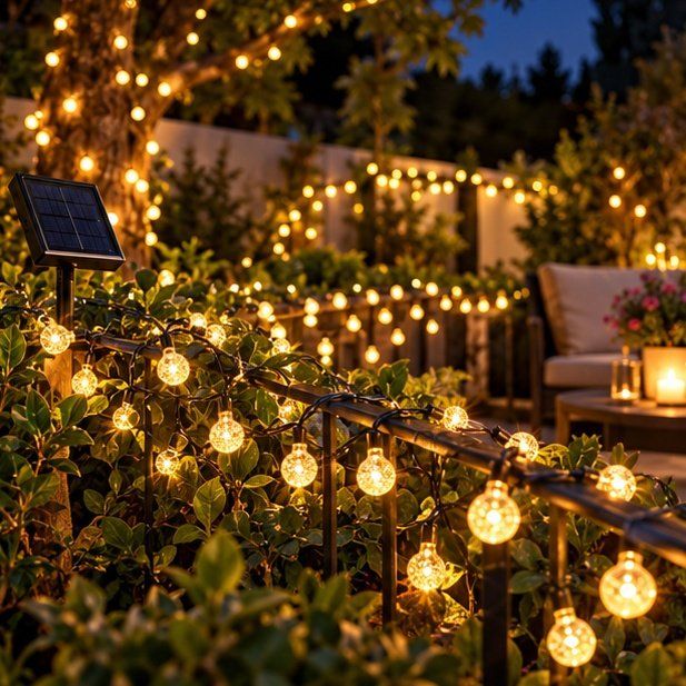 Luces solares en carrete 50 metros