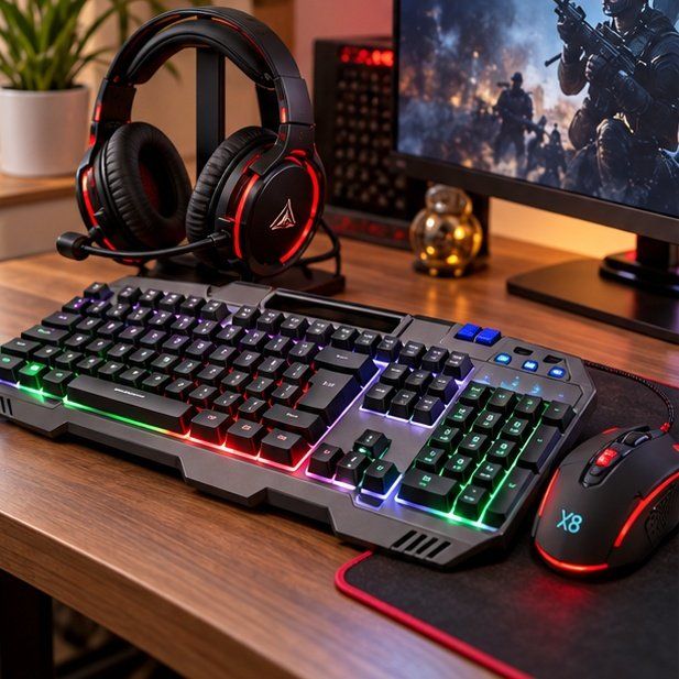 Pack gamer: teclado, mouse y audífonos